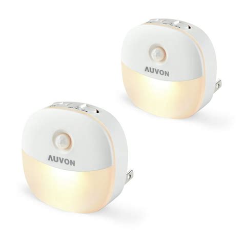 AUVON Plug in Night Light with Motion Sensor and Dusk to.
